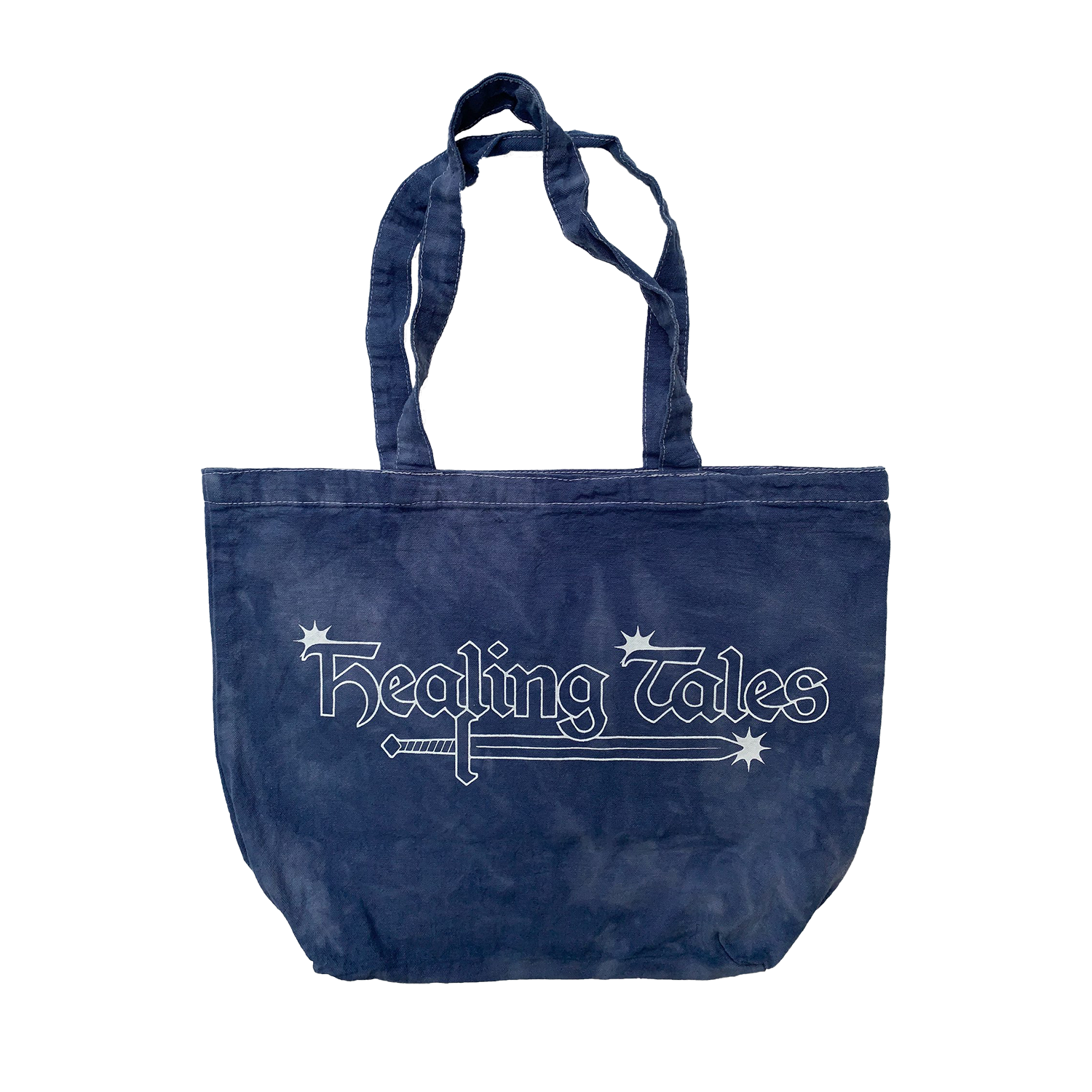 Healing Tales Star Logo Tote Bag Washed Blue